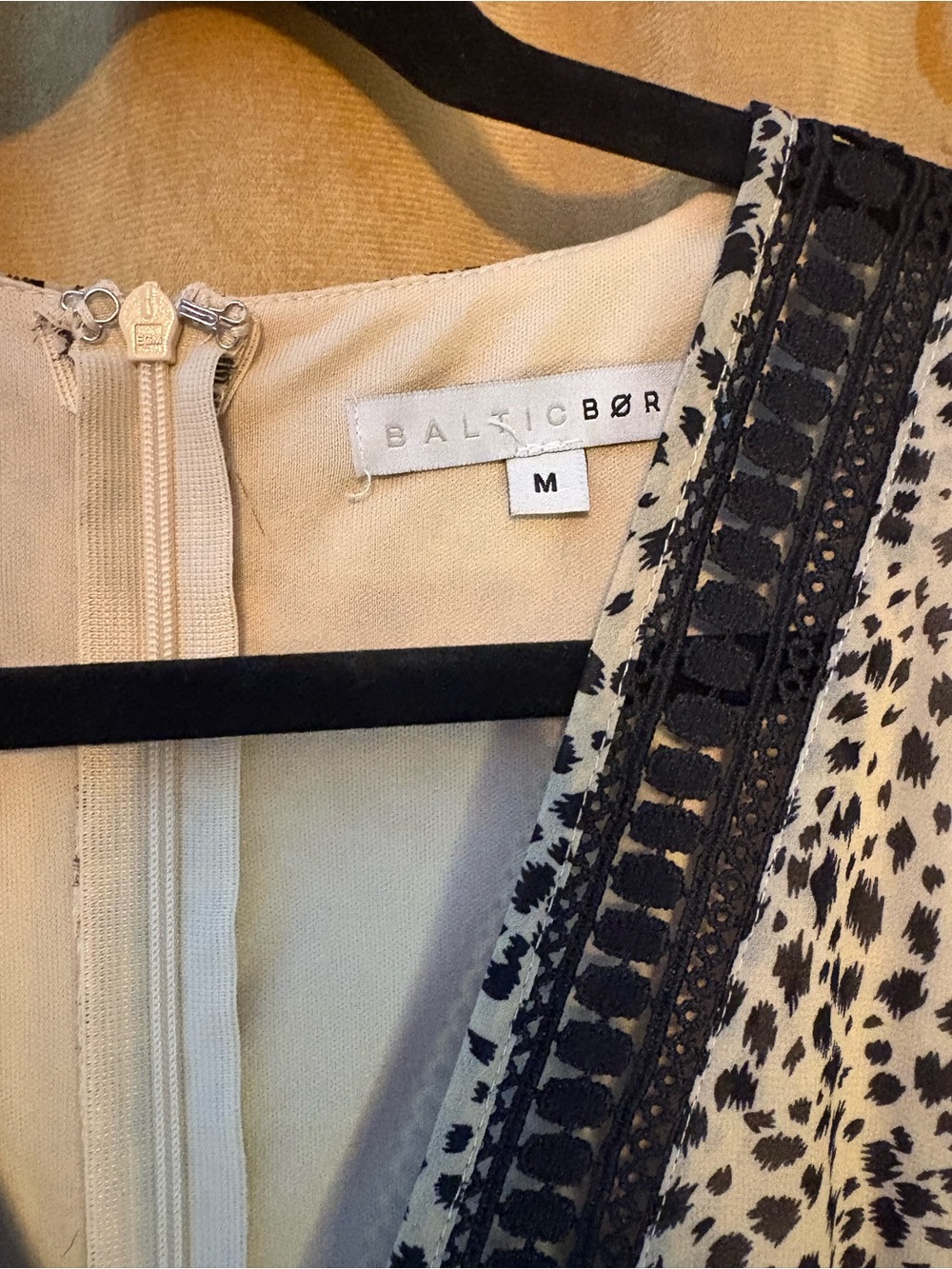 Baltic Born Cream and Black Speckled Long Sleeve V-Neck Maxi Dress - Picture 2 of 4